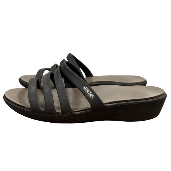 Crocs Rhonda Strappy Wedge Sandals - Picture 3 of 9